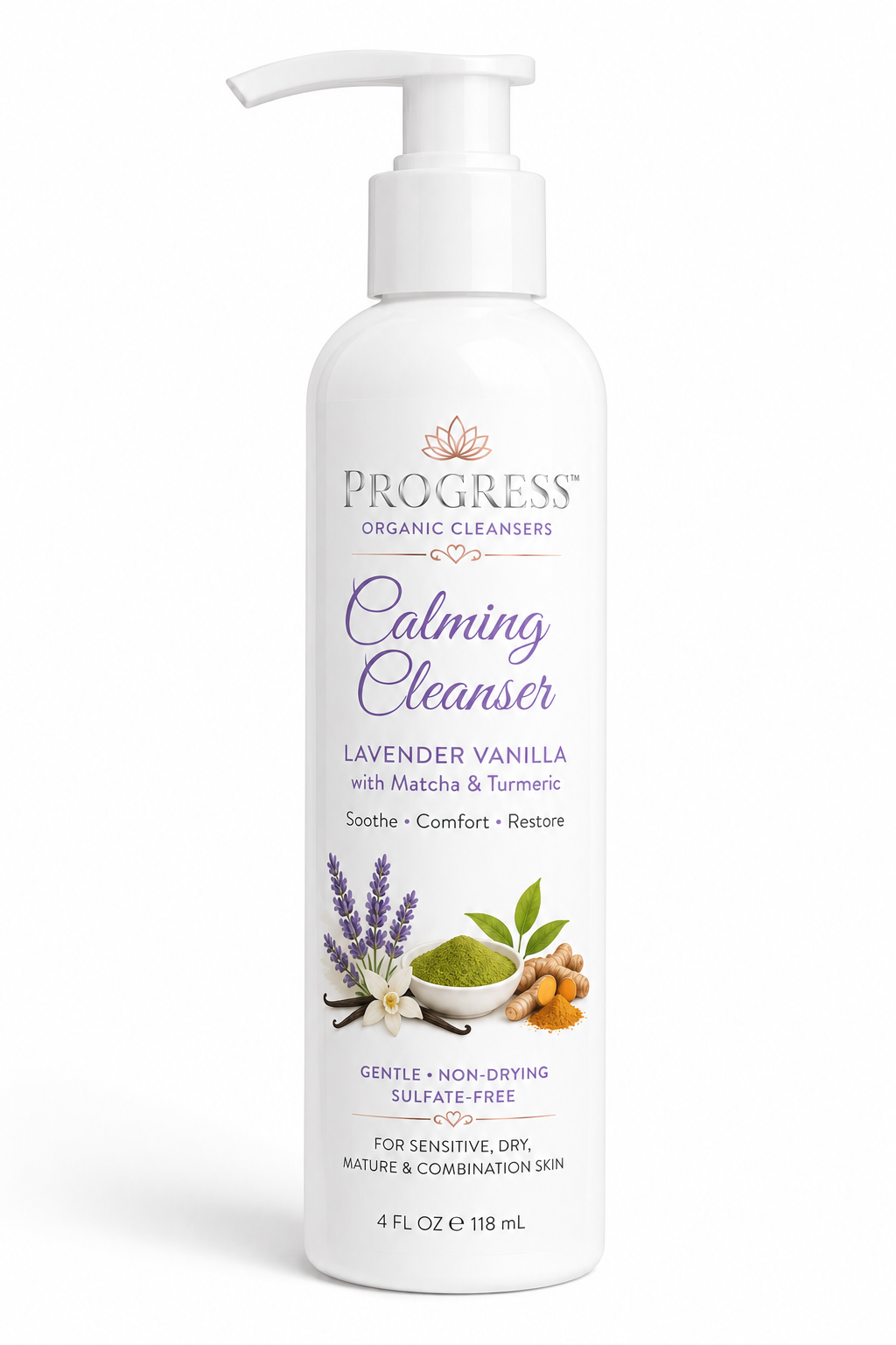 Organic Calming Facial Cleanser Matcha Turmeric